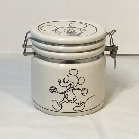 Kitchen Disney Sketchbooks Mickey Mouse White With Black Canister